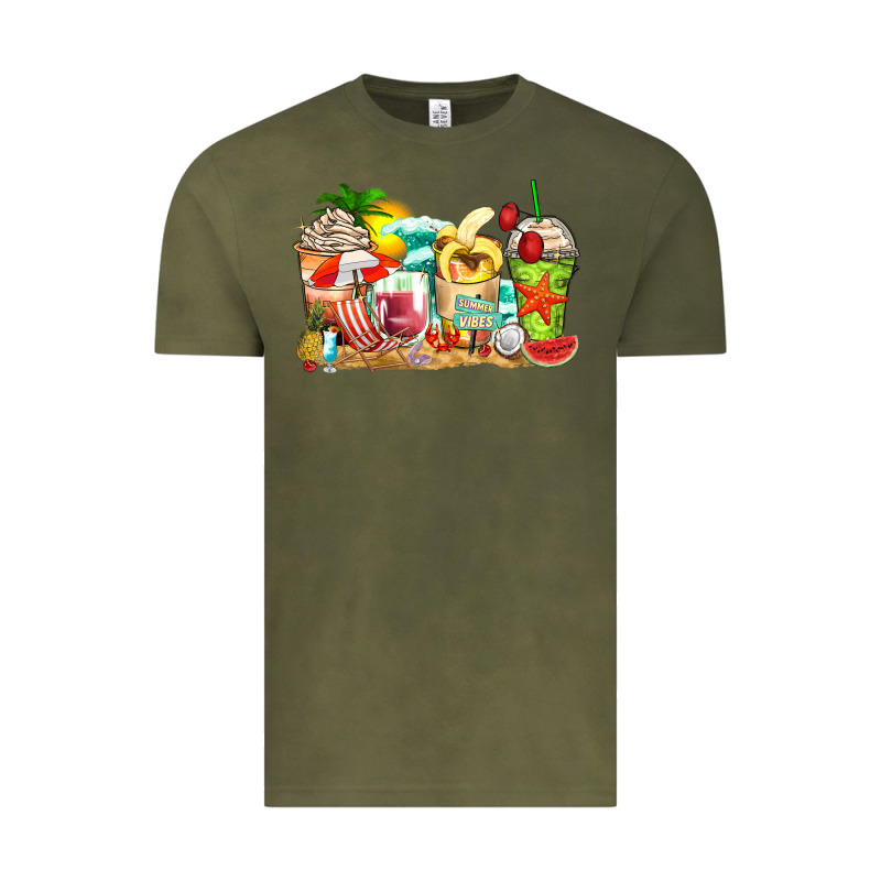 Summer Vibes Coffee Cups Vintage Tee by Zillion Design Studio | Teevron