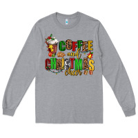 Heather Grey coffee and christmas cheer Long Sleeve Tee - AdoDesignShop