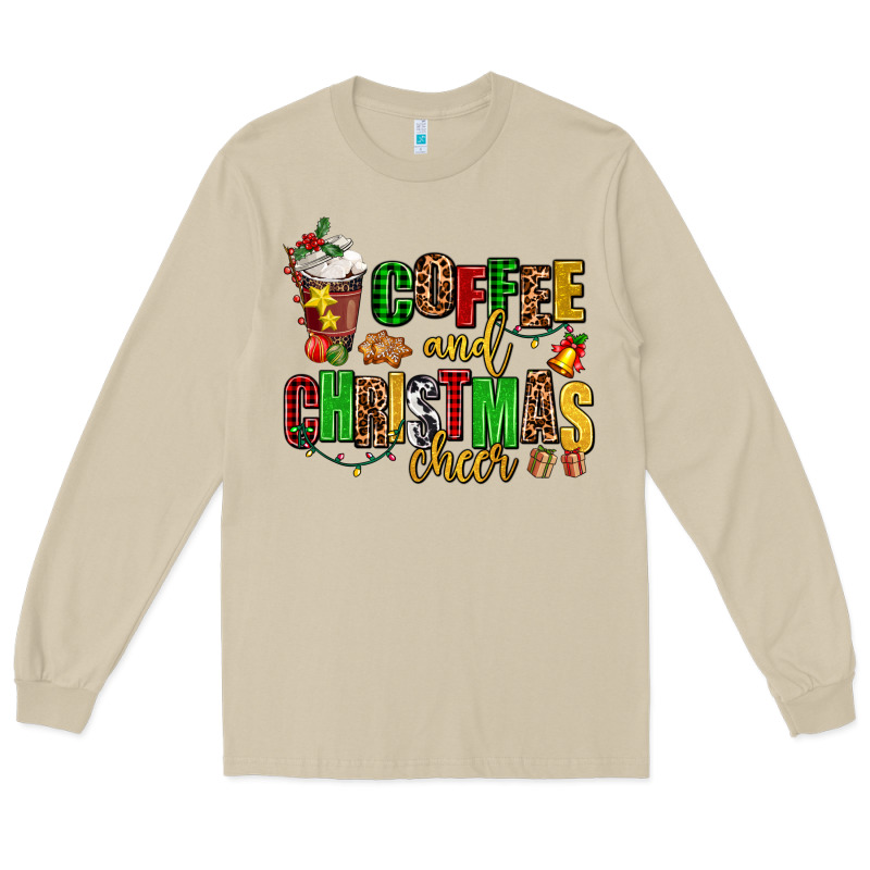 Coffee And Christmas Cheer Long Sleeve Tee by AdoDesignShop | Teevron