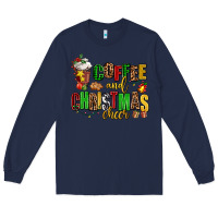 Navy coffee and christmas cheer Long Sleeve Tee - AdoDesignShop