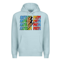 Blue Mist autism mom lightning bolt Premium Hoodie - LillyAllenDesigns