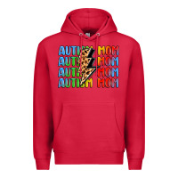 Cardinal autism mom lightning bolt Premium Hoodie - LillyAllenDesigns