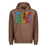 Chestnut autism mom lightning bolt Premium Hoodie - LillyAllenDesigns
