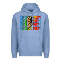 Colony Blue autism mom lightning bolt Premium Hoodie - LillyAllenDesigns