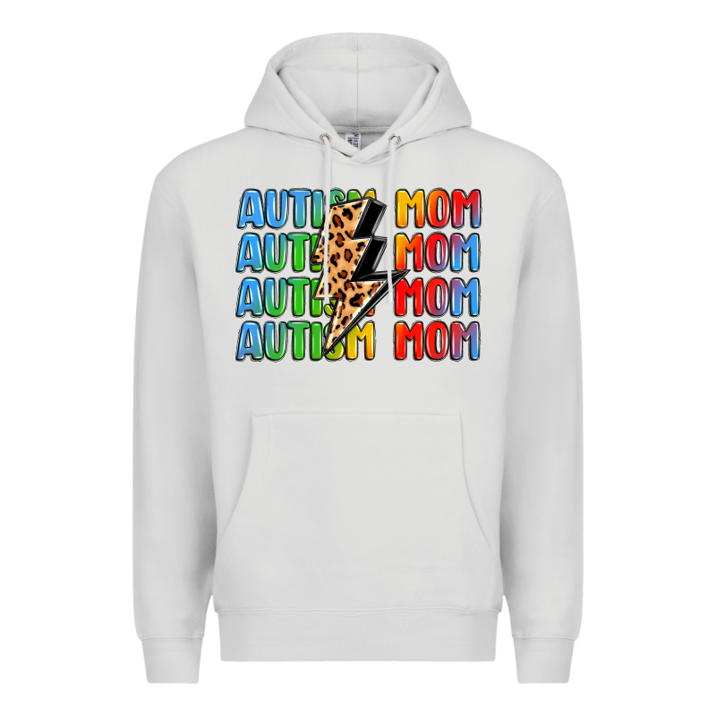 Autism Mom Lightning Bolt Premium Hoodie by LillyAllenDesigns | Teevron