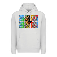 Dove Grey autism mom lightning bolt Premium Hoodie - LillyAllenDesigns