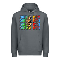 Rock autism mom lightning bolt Premium Hoodie - LillyAllenDesigns