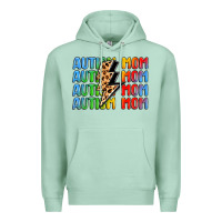 Seafoam autism mom lightning bolt Premium Hoodie - LillyAllenDesigns