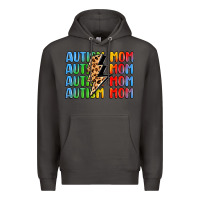 Smoke autism mom lightning bolt Premium Hoodie - LillyAllenDesigns