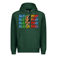 Sports Green autism mom lightning bolt Premium Hoodie - LillyAllenDesigns