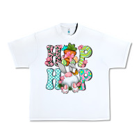 White Hip hop Happy Easter Urban Heavy Tee - Neo Western