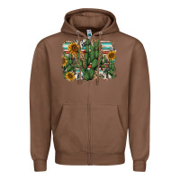 Chestnut serape sunflowers cactus Zipper Hoodie - AdoDesignShop