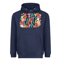 Navy stay trippy little hippie Heavyweight Hoodie - MaliasSmallBusiness