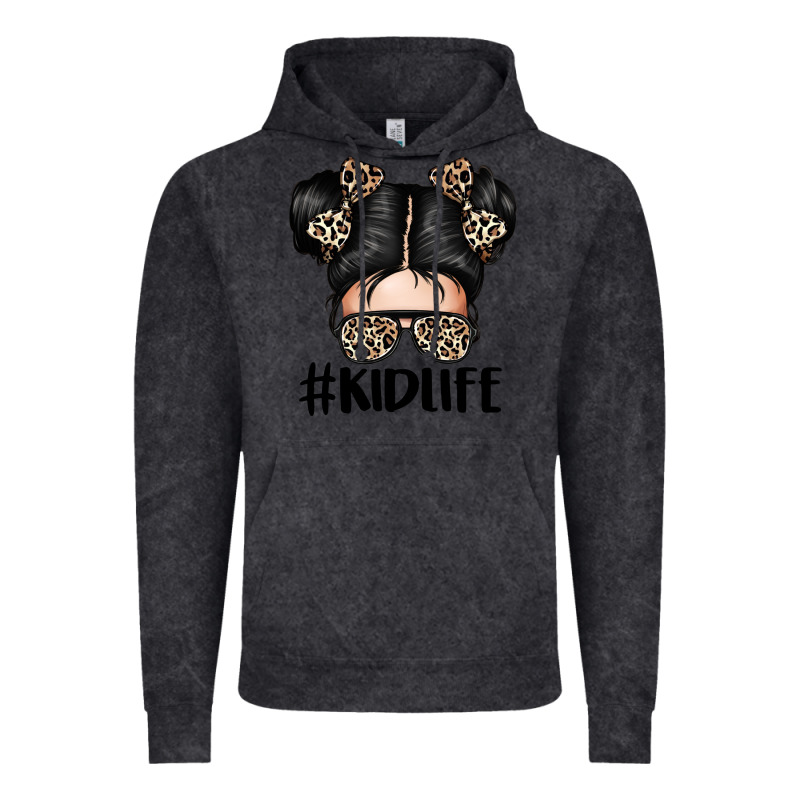 Kid Life Leopard Messy Bun Vintage Hoodie by texasbilliewilder | Teevron