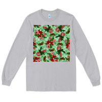 Moon Dust christmas candy cane seamless pattern Long Sleeve Tee - BundleAndBundleShop