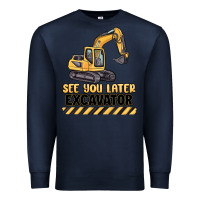 Navy see you later excavator Premium Sweatshirt - MaliasSmallBusiness