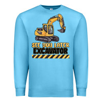 Ocean Blue see you later excavator Premium Sweatshirt - MaliasSmallBusiness