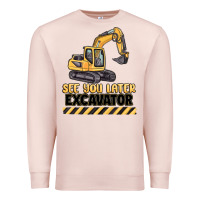 Pale Pink see you later excavator Premium Sweatshirt - MaliasSmallBusiness
