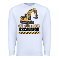 White see you later excavator Premium Sweatshirt - MaliasSmallBusiness
