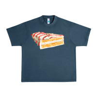 Midnight Navy white christmas cake Urban Heavy Tee - FaDigitalArtStudio