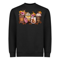 Black leopard rose glitter flowers coffee cups Heavyweight Sweatshirt - Zillion Design Studio