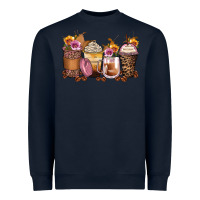 Leopard Rose Glitter Flowers Coffee Cups Heavyweight Sweatshirt | Teevron
