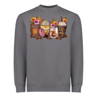 Storm leopard rose glitter flowers coffee cups Heavyweight Sweatshirt - Zillion Design Studio