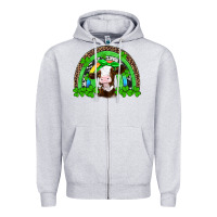 Heather Grey st patricks cow rainbow Zipper Hoodie - Artiststas