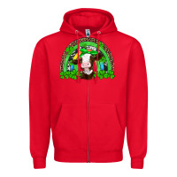 Red st patricks cow rainbow Zipper Hoodie - Artiststas