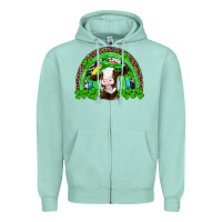 Seafoam st patricks cow rainbow Zipper Hoodie - Artiststas