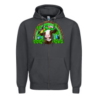 Smoke st patricks cow rainbow Zipper Hoodie - Artiststas