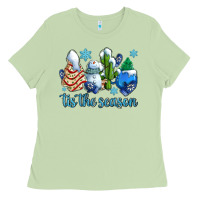 Matcha tis the season christmas tree  cake winter and snowman Ladies Tee - AdoDesignShop