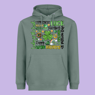 St. Patricks Day Heavyweight Hoodie Designed By Maliassmallbusiness