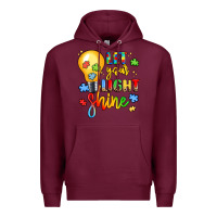 Burgundy let your light shine Premium Hoodie - LillyAllenDesigns