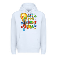 White let your light shine Premium Hoodie - LillyAllenDesigns