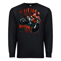 Black a little dirt never hurt dirt bike Premium Sweatshirt - MaliasSmallBusiness