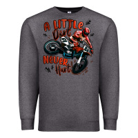 Charcoal Heather a little dirt never hurt dirt bike Premium Sweatshirt - MaliasSmallBusiness