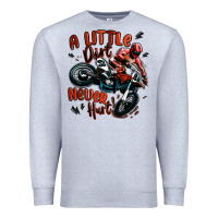 Heather Grey a little dirt never hurt dirt bike Premium Sweatshirt - MaliasSmallBusiness