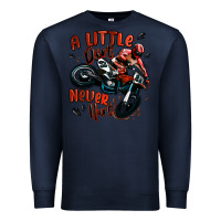 Navy a little dirt never hurt dirt bike Premium Sweatshirt - MaliasSmallBusiness