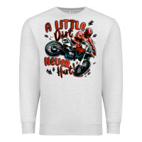 Oatmeal Heather a little dirt never hurt dirt bike Premium Sweatshirt - MaliasSmallBusiness
