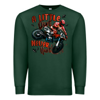 Sports Green a little dirt never hurt dirt bike Premium Sweatshirt - MaliasSmallBusiness