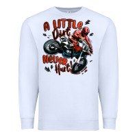 White a little dirt never hurt dirt bike Premium Sweatshirt - MaliasSmallBusiness