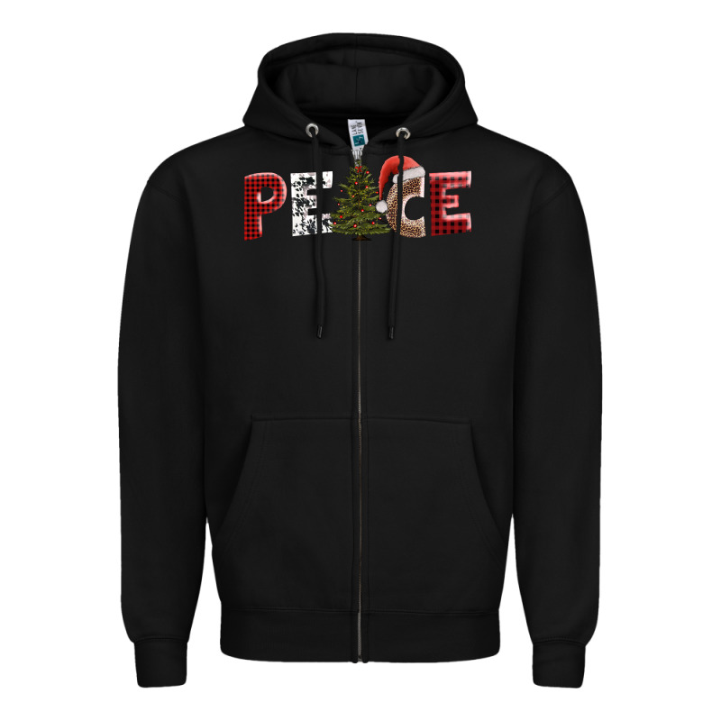 Peace Christmas Zipper Hoodie by AdoDesignShop | Teevron