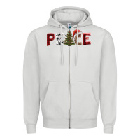 Dove Grey peace christmas Zipper Hoodie - AdoDesignShop