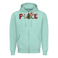 Seafoam peace christmas Zipper Hoodie - AdoDesignShop