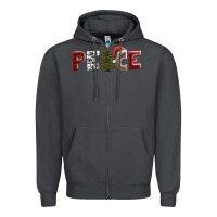 Smoke peace christmas Zipper Hoodie - AdoDesignShop