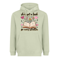 Matcha she's got a book for every situation Heavyweight Hoodie - MaliasSmallBusiness