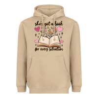 Mushroom she's got a book for every situation Heavyweight Hoodie - MaliasSmallBusiness