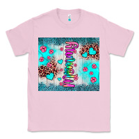 Bubblegum Pink mommy leopard turquoise Classic Tee - JahusDesignShop