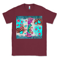 Burgundy mommy leopard turquoise Classic Tee - JahusDesignShop